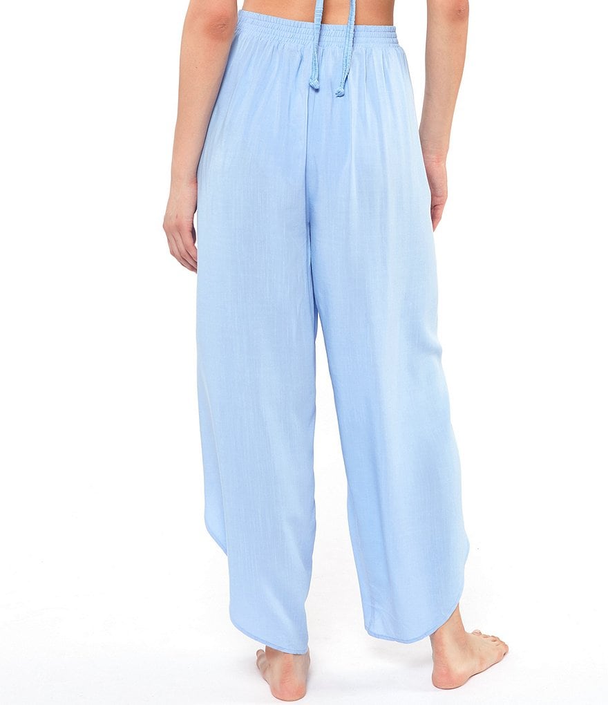 Tommy Bahama Midnight Orchid Tropical Print Scoop Neck Ruffle Hem Spa Dress