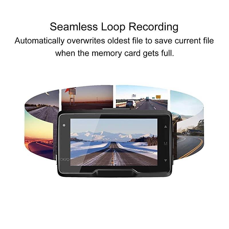 Dash Cam 1080P FHD Car Camera Recorder 2.45 Inch LCD Screen 170&deg;Wide Angle, Dash Camera for Cars with G-Sensor Loop Recording WDR Motion Detection Night Vision.