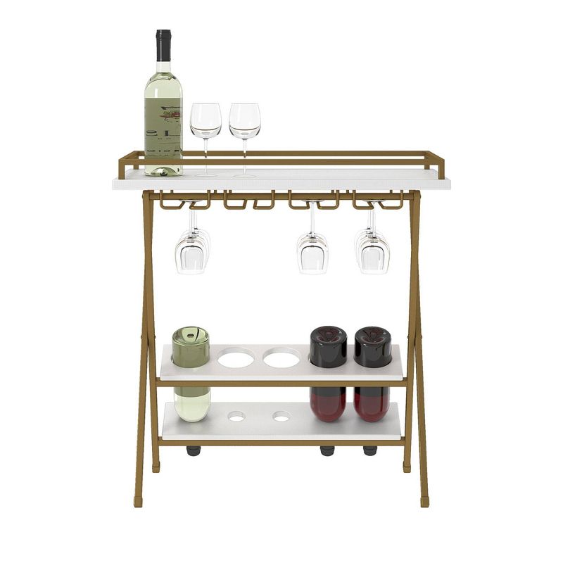 Trevia Folding Wine Rack White - CosmoLiving by Cosmopolitan