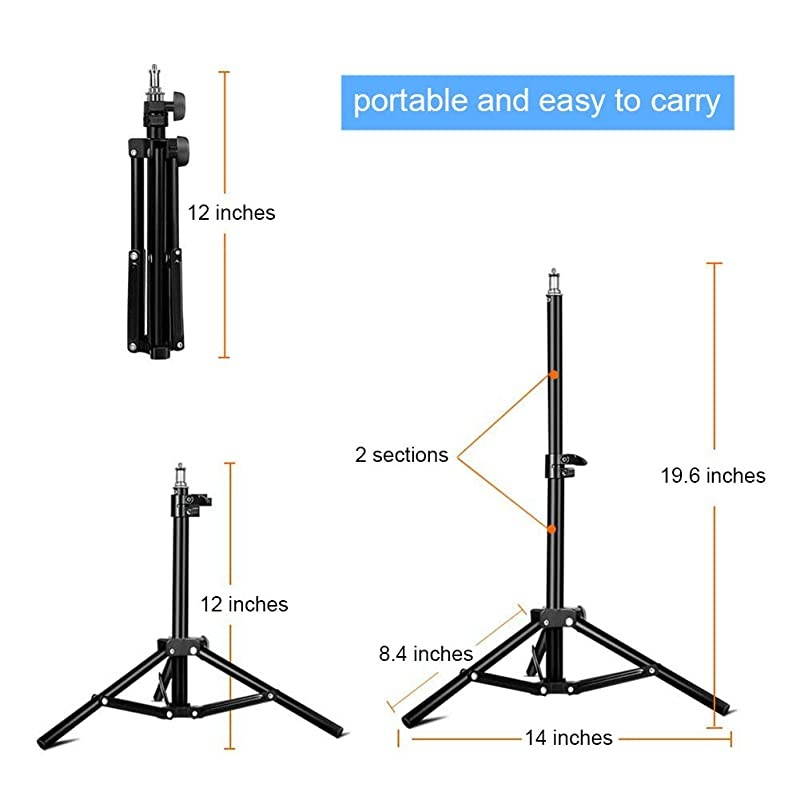 Cell Phone Tripod  19quot Height Adjustable Selfie Stick Tripod Sturdy and Lightweight Smartphone Stand for StreamingVloggingYouTubeVideo ShootingPhotographyCompatible with Phone and Camera