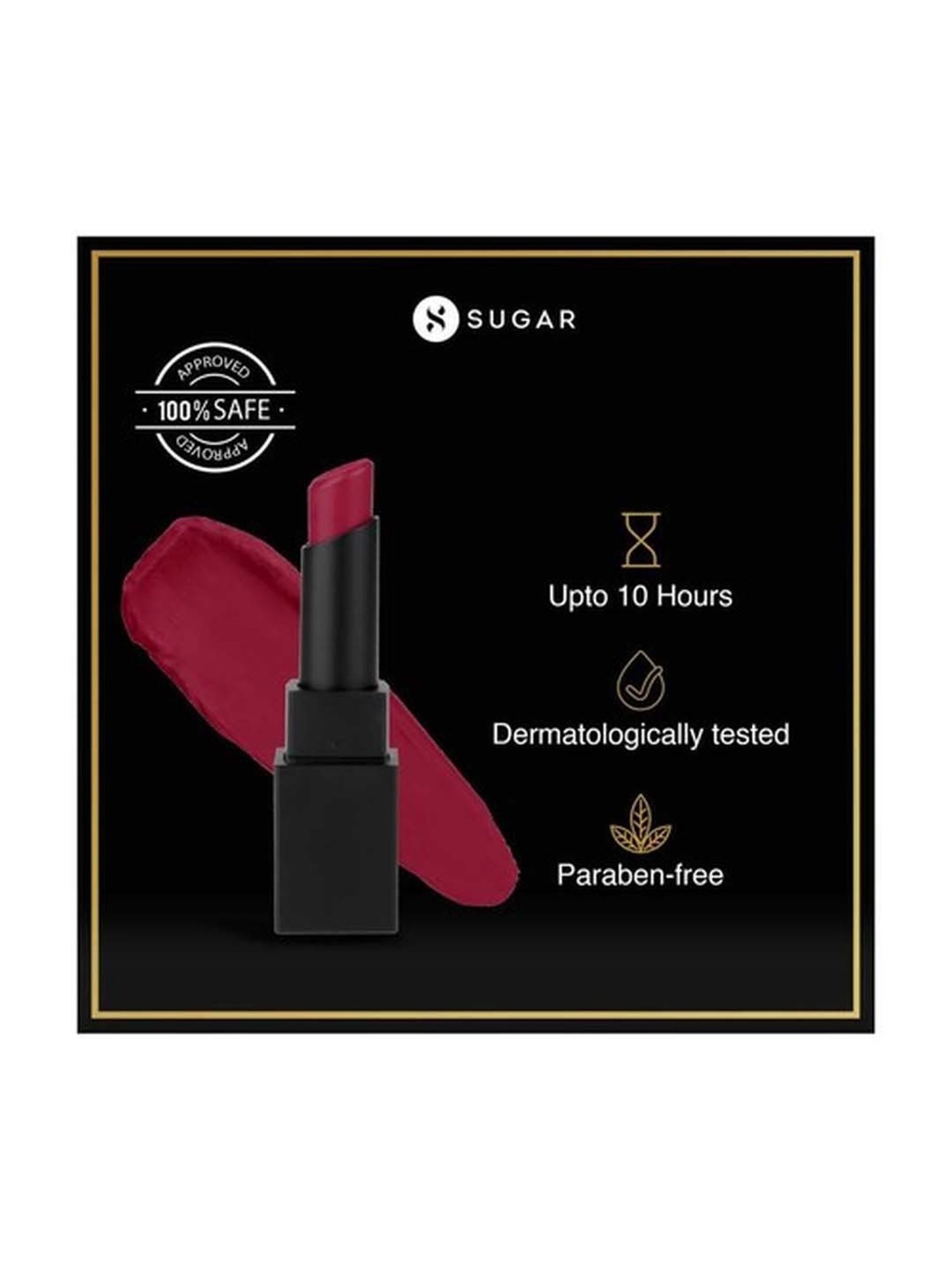 Sugar Cosmetics Nothing Else Matter Longwear Lipstick 09 Royal Redding - 3.5 gm