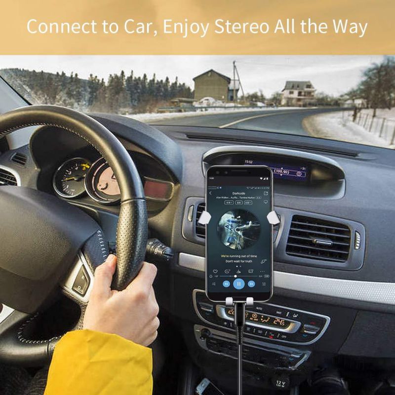 USB C to 3.5mm Aux Cable, Mxcudu USB C Male to 3.5mm Male Headphone Car Stereo Speaker Aux Audio Cable Compatible with Samsung Galaxy Note 10/10+, Google Pixel 4/4XL/3/3XL, OnePlus and More(Black)