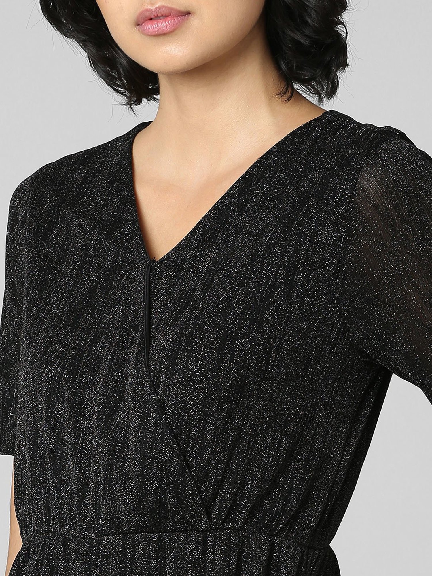 Only Black Textured Jumpsuit