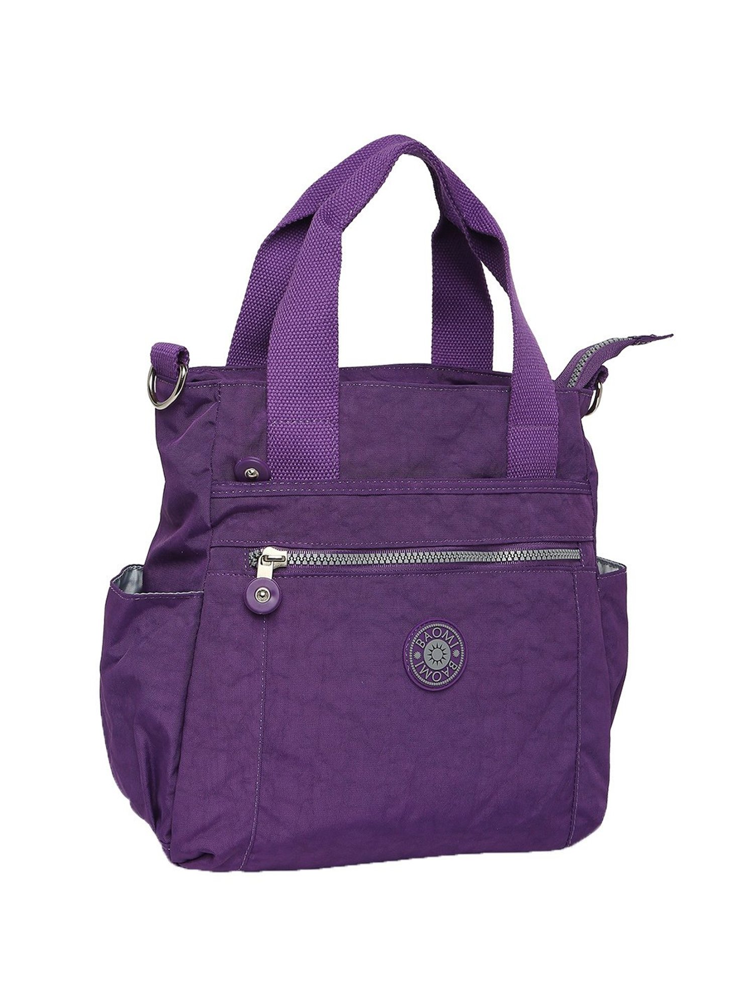 Baomi Purple Solid Medium Handbag