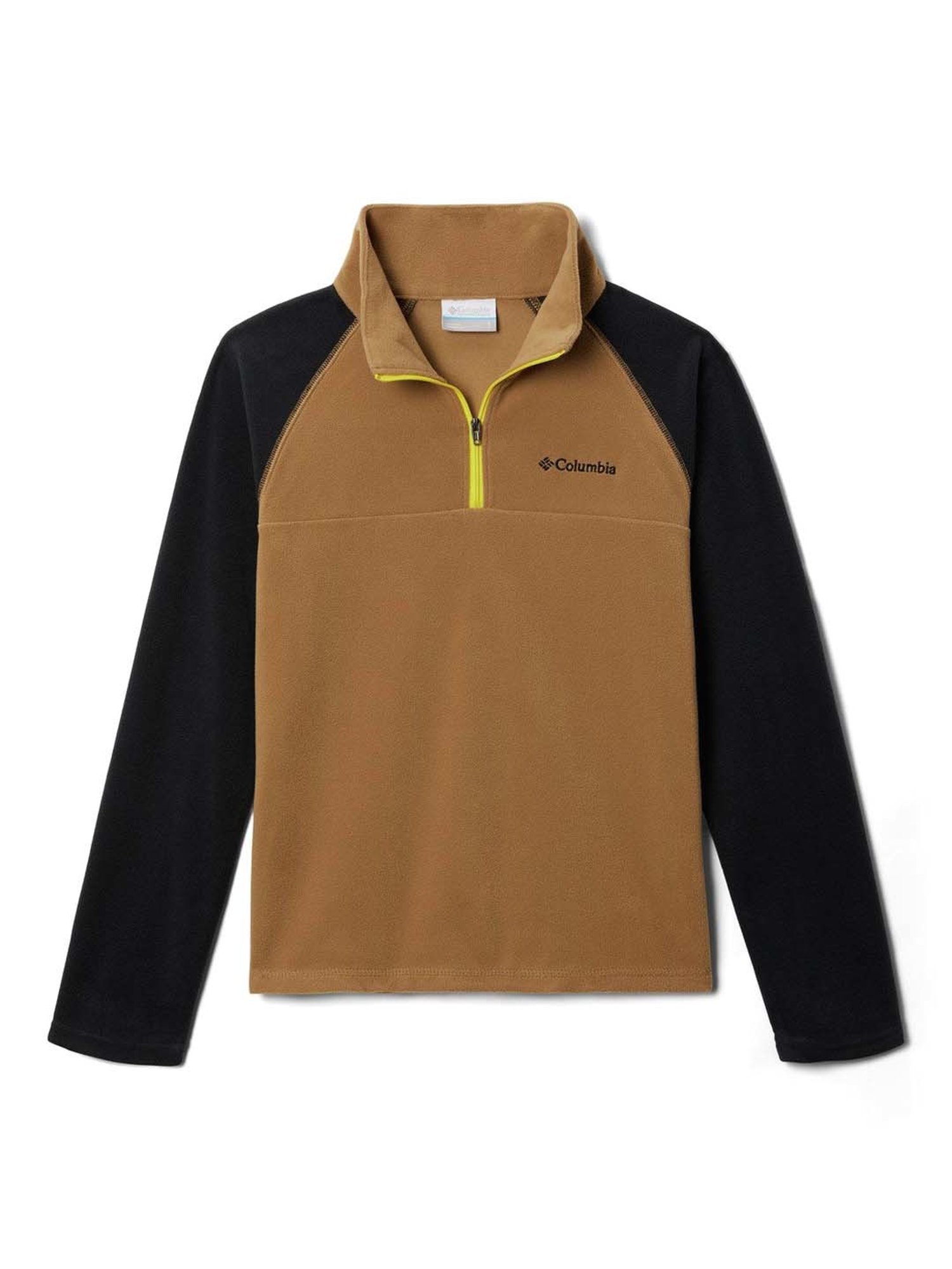Columbia Kids Glacial Brown & Black Color Block Full Sleeves Jacket