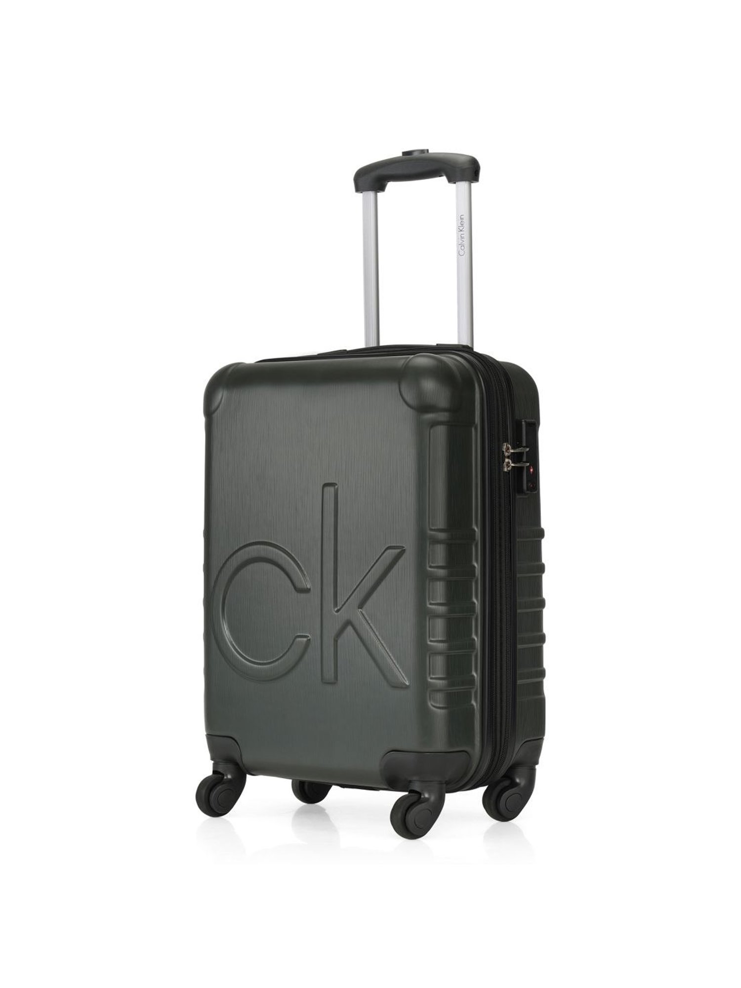 Calvin Klein Midtown Tour Deep Forest Textured Hard Cabin Trolley Bag - 53 cm