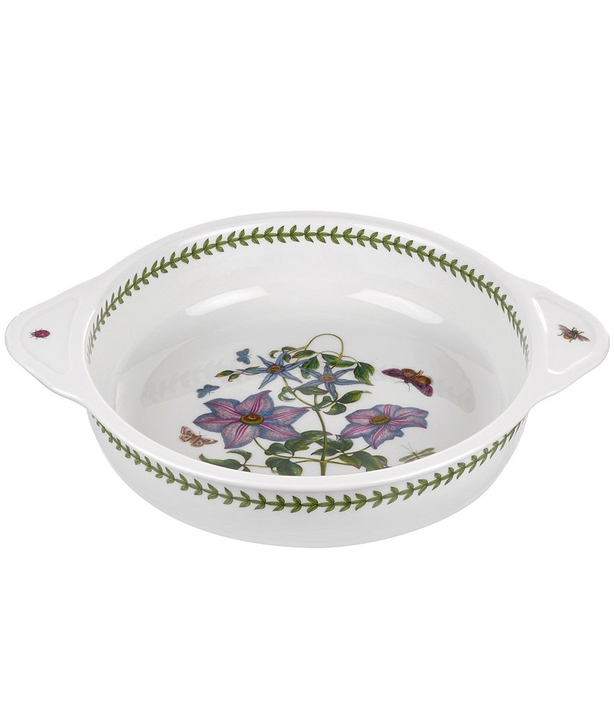 Portmeirion Botanic Garden Round Baking Dish with Handles