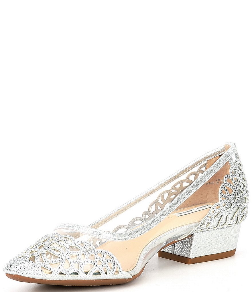 Pelle Moda Berlin Glitter Ankle Strap Pumps