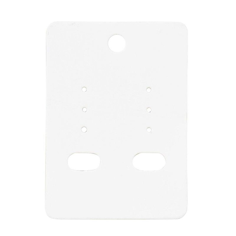 Earring Cards - 200-Pack Hanging Earring Card Holder, Blank Earring Jewelry Display Cards for Ear Studs, Earrings, White, 2 x 2.75 Inches
