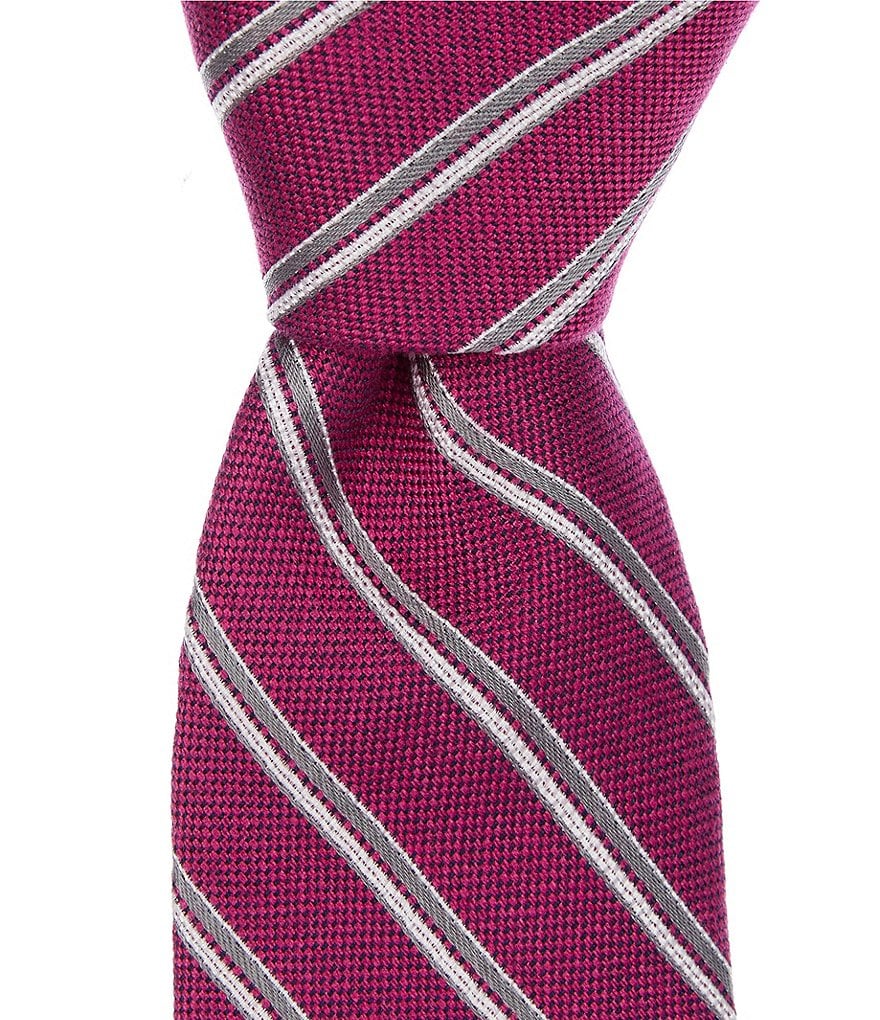 Cremieux Rustic Stripe Narrow 3#double; Silk Tie