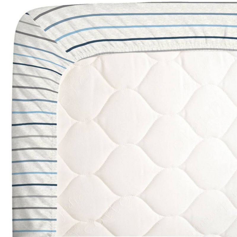 Carter's Heather Stripe Super Soft Fitted Crib Sheet
