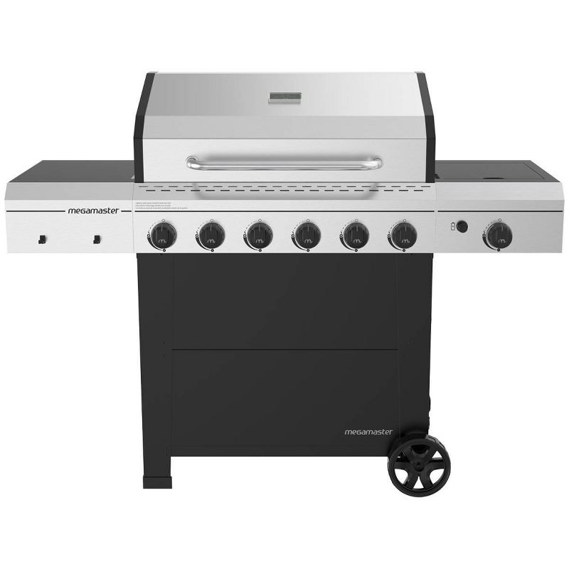 Megamaster 6-Burner Gas Grill with Stainless Steel Tong 720-0983CTG