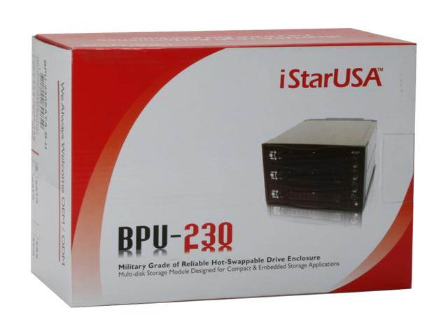 iStarUSA BPU-230SATA-BPL 2 x 5.25" to 3 x 3.5" SAS / SATA 6.0 Gbps Hot-Swap Cage - Lockable