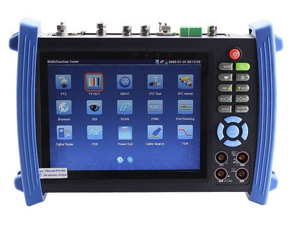 7 Inch Touch Screen 1080P HDMI IP Camera Tester/POE, WIFI, UTP Cable scan, Ping Test, Multi-meter, Optical Power Meter, TDR, AHD Camera Test