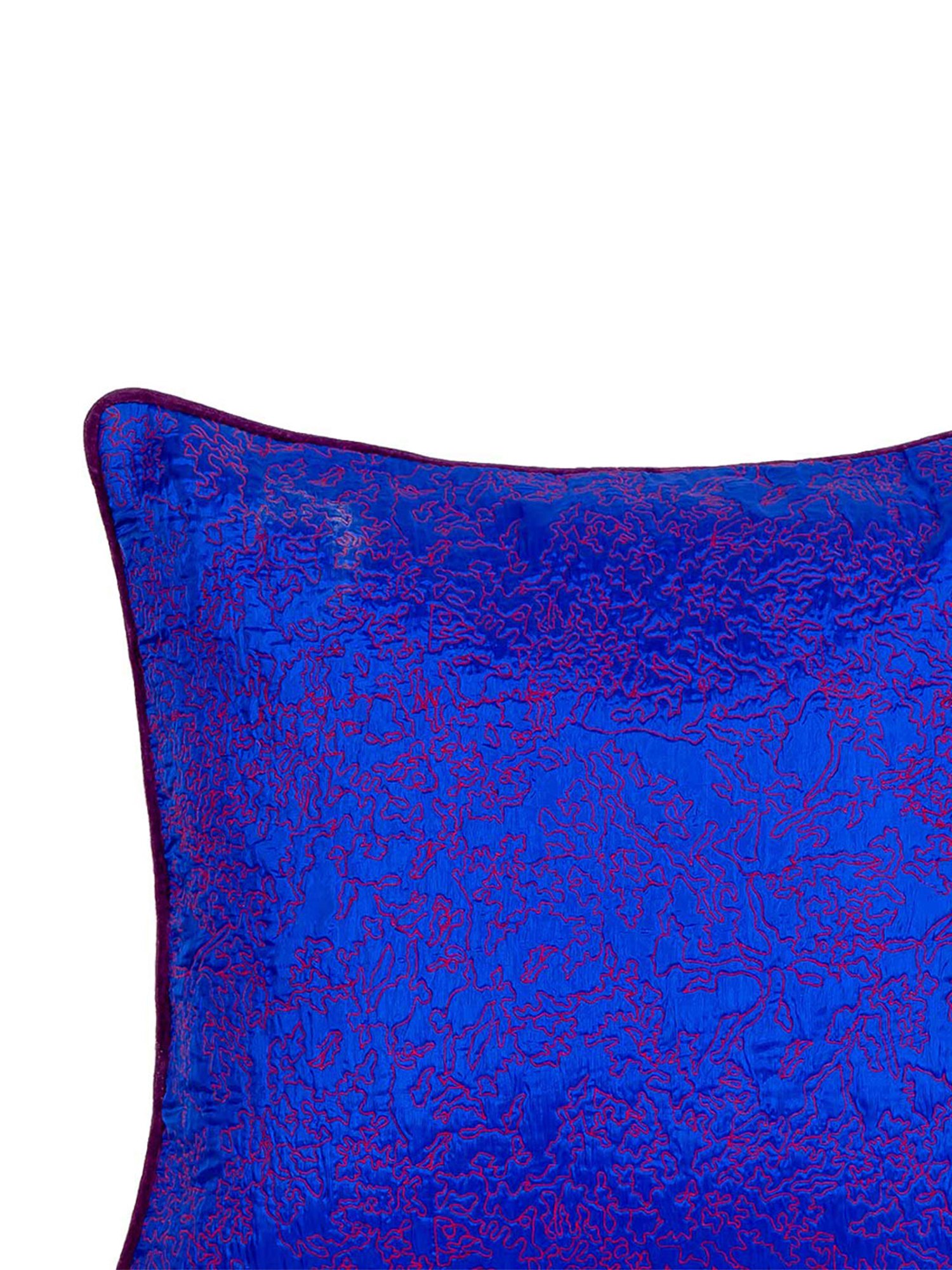 Home4U Blue Cotton Cushion Cover