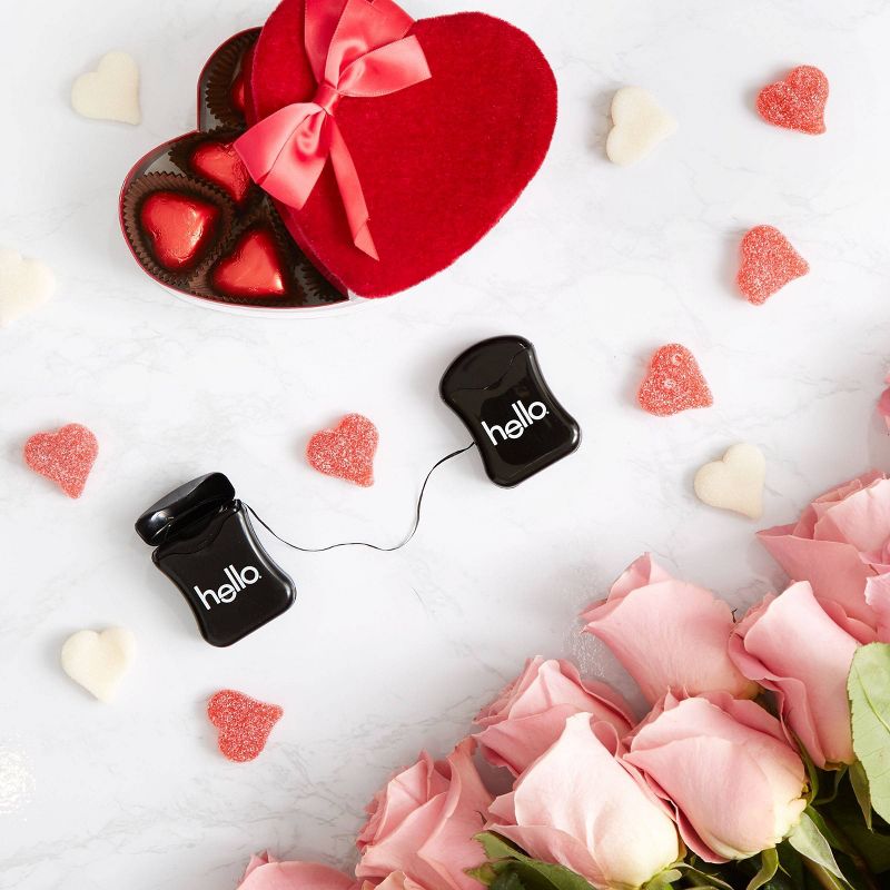 hello Activated Charcoal Infused Floss Natural Peppermint Flavor - Trial Size - 50m