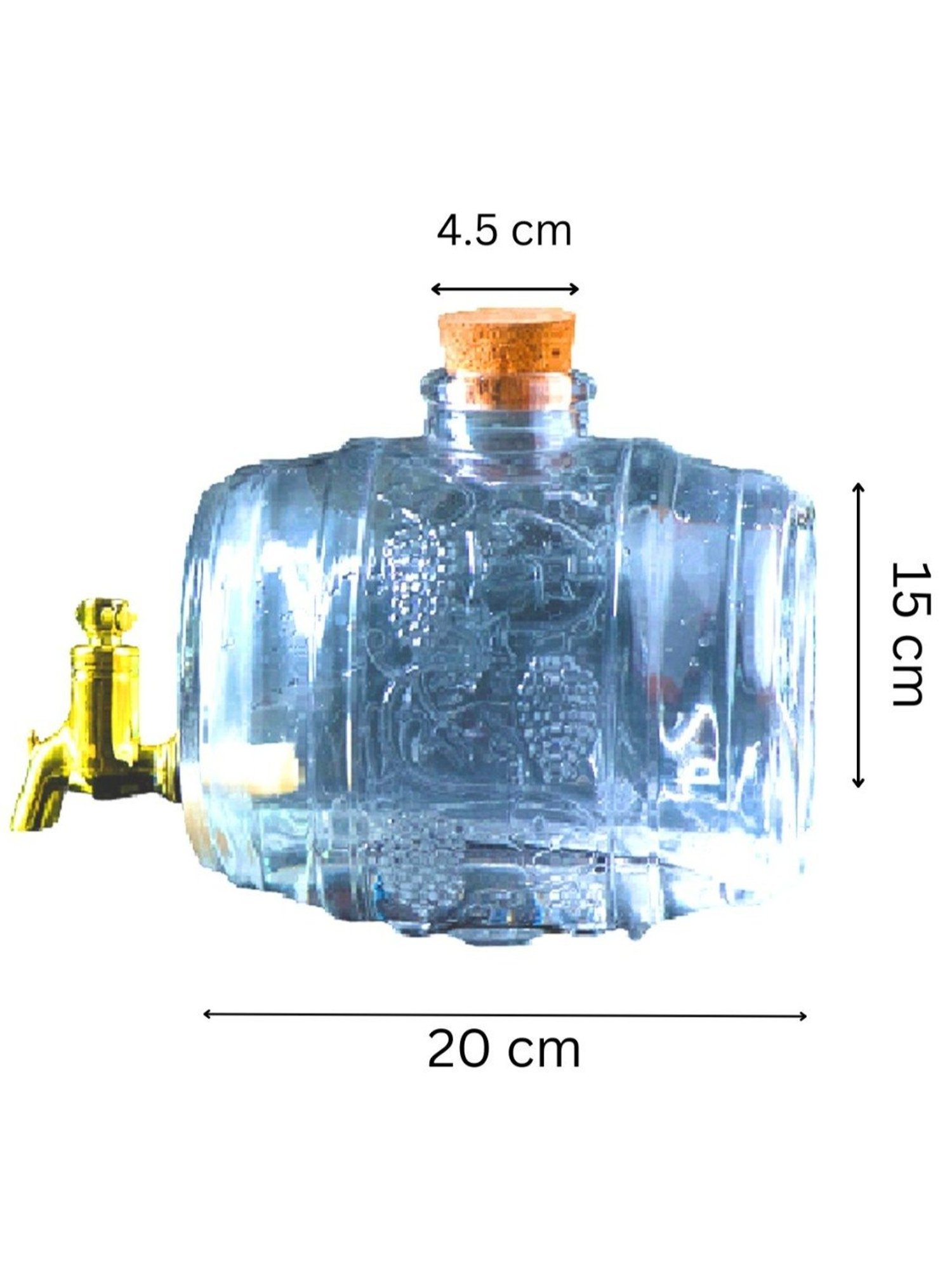 Pure Home and Living Blue Glass Decanter (0.7 L)