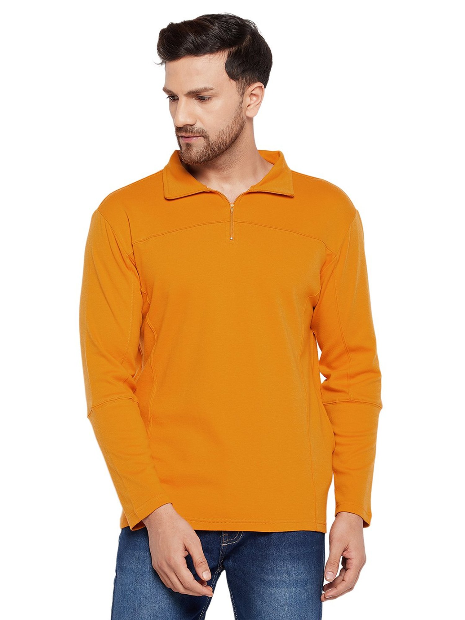 Hypernation Yellow Relaxed Fit Cotton Polo T-Shirt