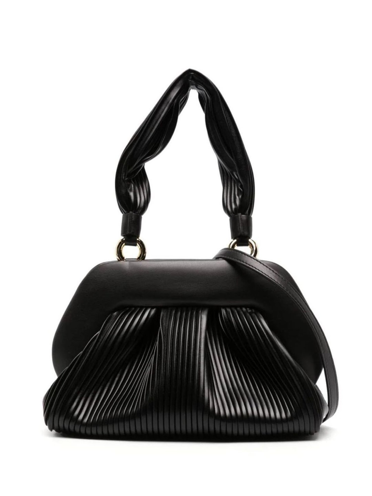 Themoire Black Tia Plisse Clutch