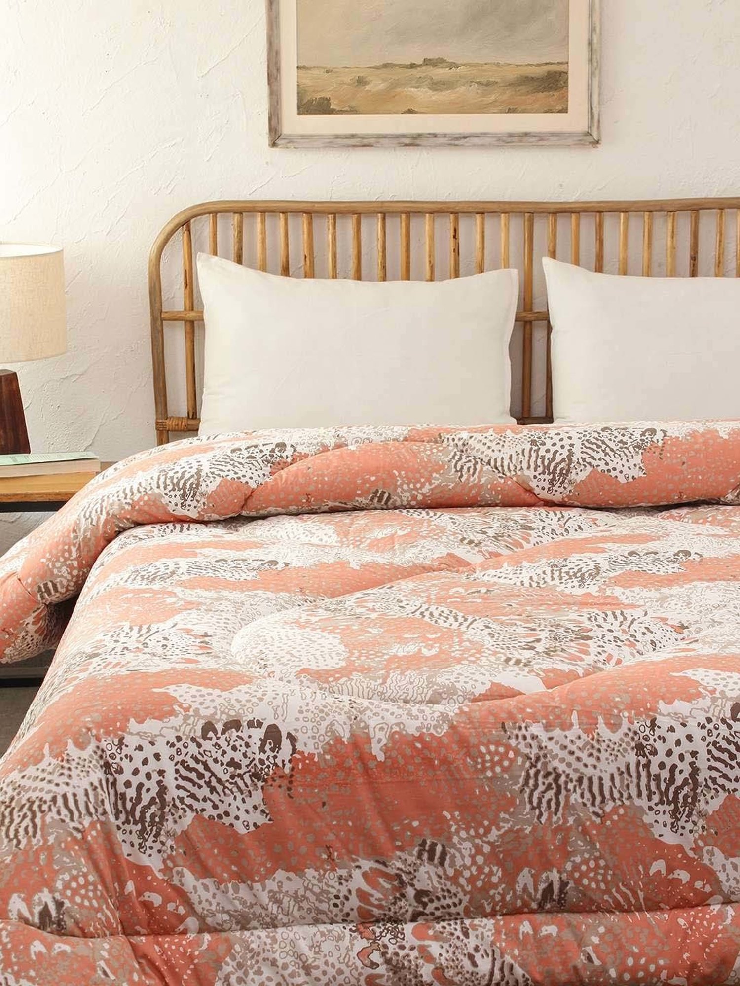 House This Mashak Orange 150 TC Cotton Single Comforter