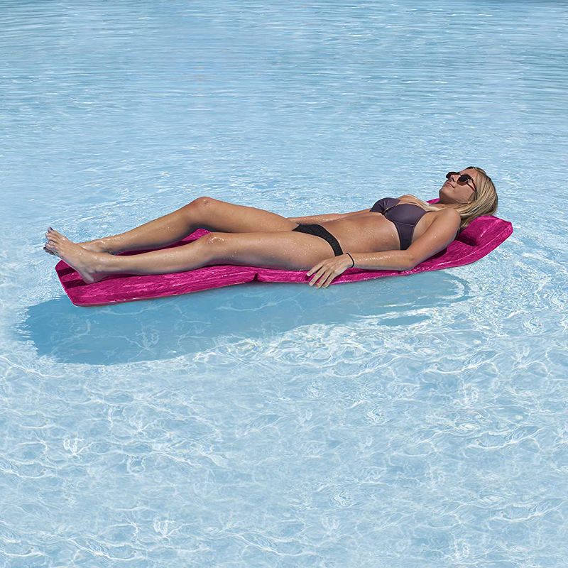Airhead Sun Comfort Foam Swimming Pool Water Beach Lake Float Lounge Seat Mat Pad, Raspberry Pink Swirl