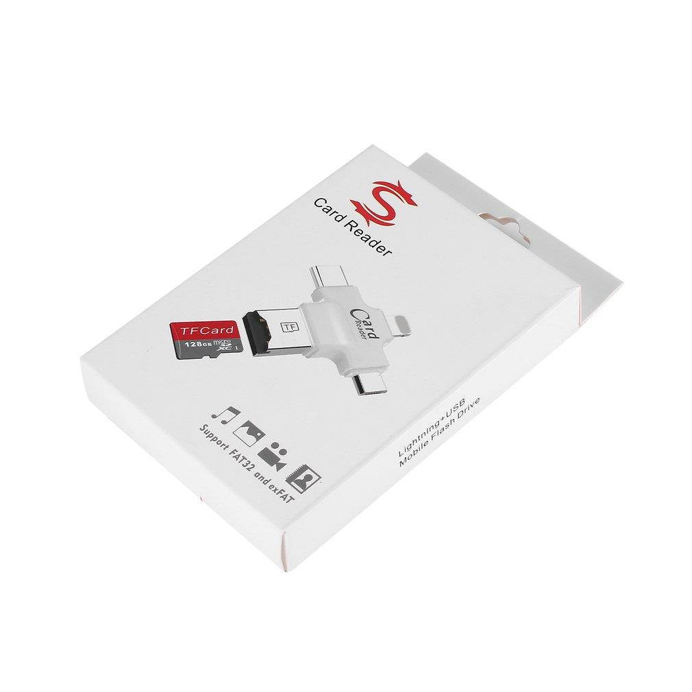 4-in-1 Type-c OTG Card Reader Multiuse Mobile Flash Driver for iOS for Android