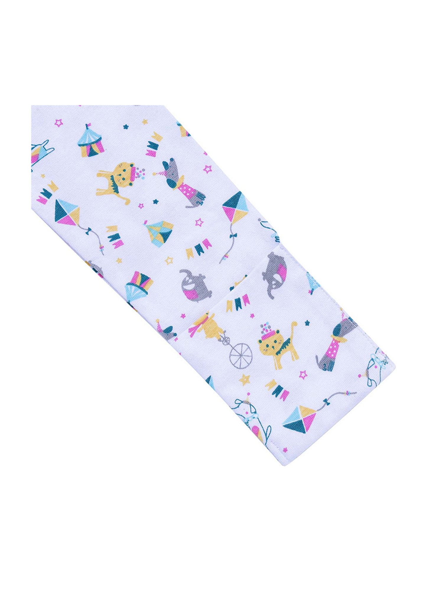 Haus & Kinder Boys Carnival Multicolor Cotton Printed Full Sleeves Sleepsuit