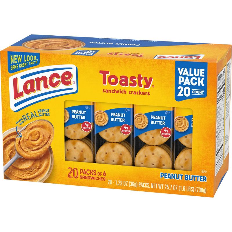 Lance Peanut Butter Toasty Cracker Sandwiches - 20ct