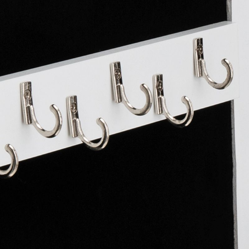 Ruby+Cash Mirrored Jewelry Armoire White