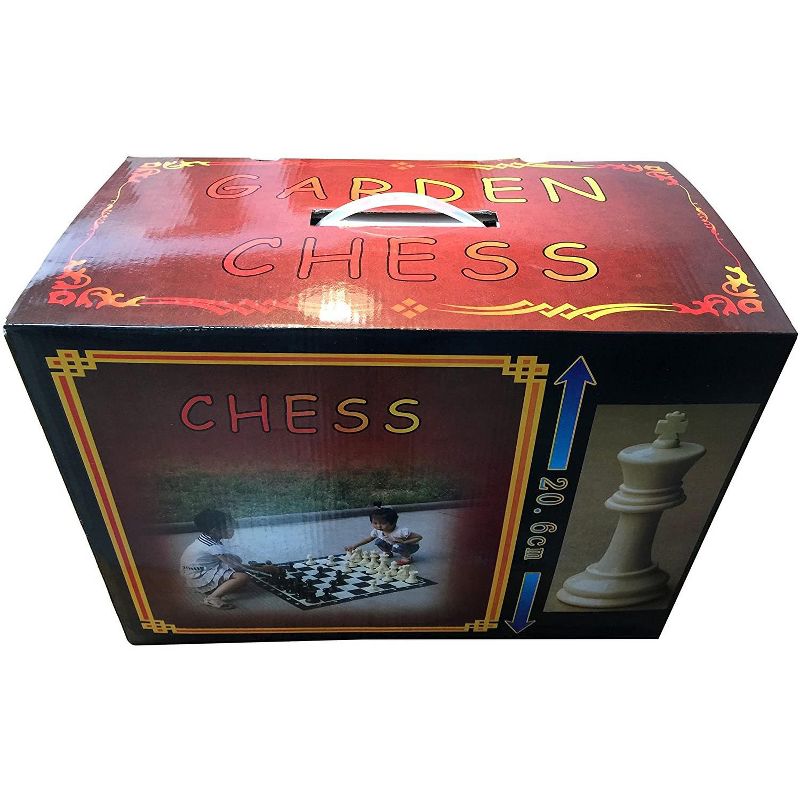 WE Games Garden Chess Set - Large 8 inch King, 35.5 inch Board