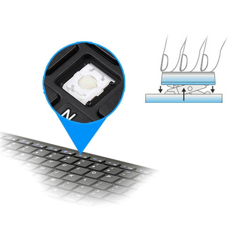 Vicabo 59 Keys Wireless Bluetooth Small Keypad, Mini Keyboard with Touchpad for PC/Laptop/Mac