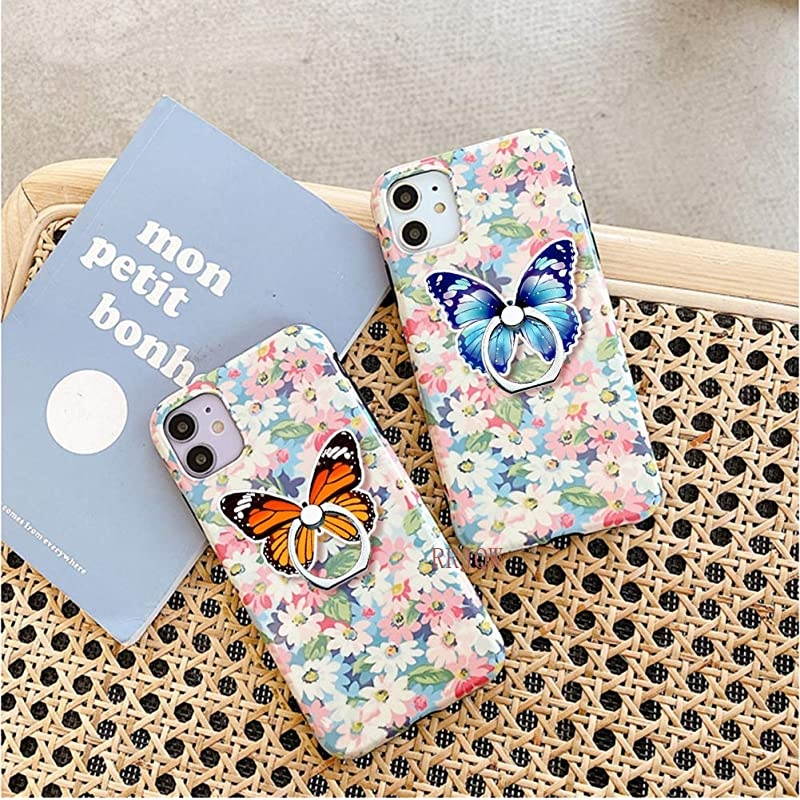 Ring Holder Stand,Butterfly Ring Stand Holder 360 Rotation Finger Ring Grip Stand for Cellphones,Smartphones and Tablets