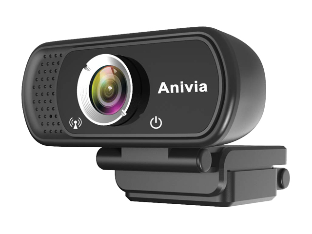 Anivia 1080p HD Webcam W8, USB Desktop Laptop Camera, Mini Plug and Play Video Calling Computer Camera, Built-in Mic, Flexible Rotatable Clip