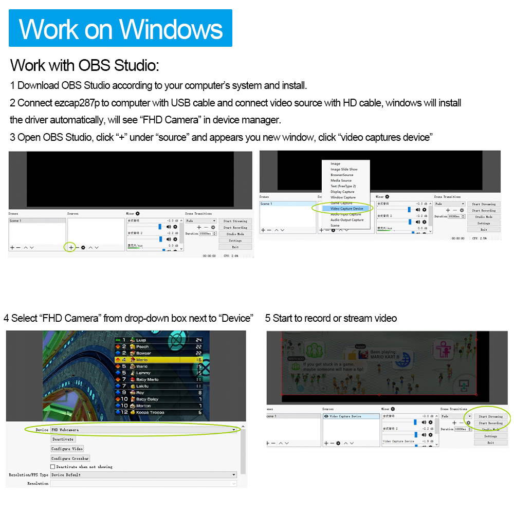 Ezcap 287P USB 3.0 HD Capture Card Video Game Recorder Silver