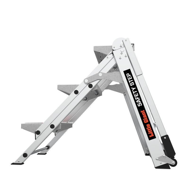Little Giant Ladder Systems 3-step ANSI Type IA 300 lb Aluminum Stepstool with handrail Gray