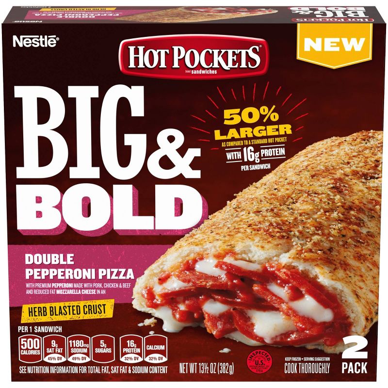 Hot Pockets Big & Bold Double Pepperoni Pizza - 13.5oz