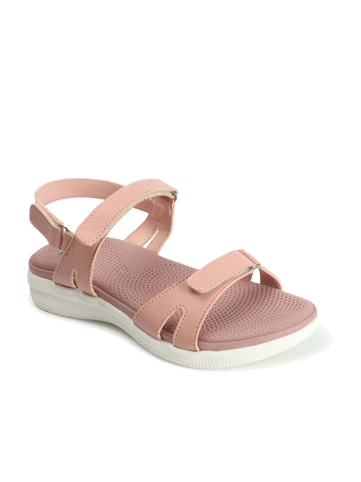 CL Sports by Carlton London Women's Peach Ankle Strap Wedges