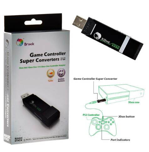 Brook Xbox 360 to Xbox One Console Gaming Converter Controller Adapter Black