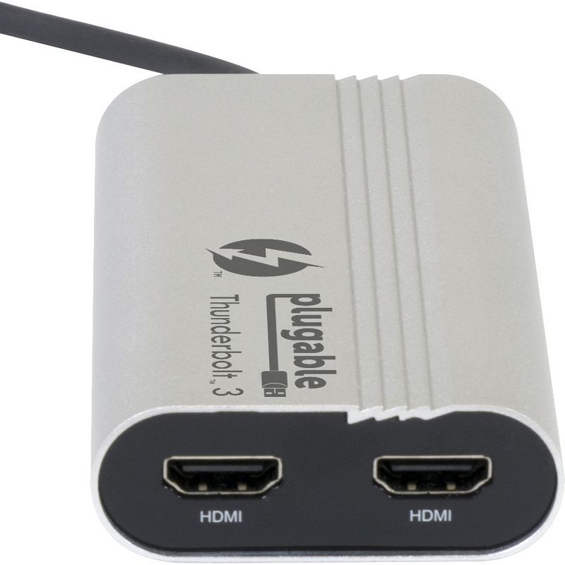 Plugable Thunderbolt 3 to Dual HDMI 2.0 Display Adapter Compatible with MacBook Pro Systems (2019??8??7), and Dell XPS. Project or Stream to Up to ...