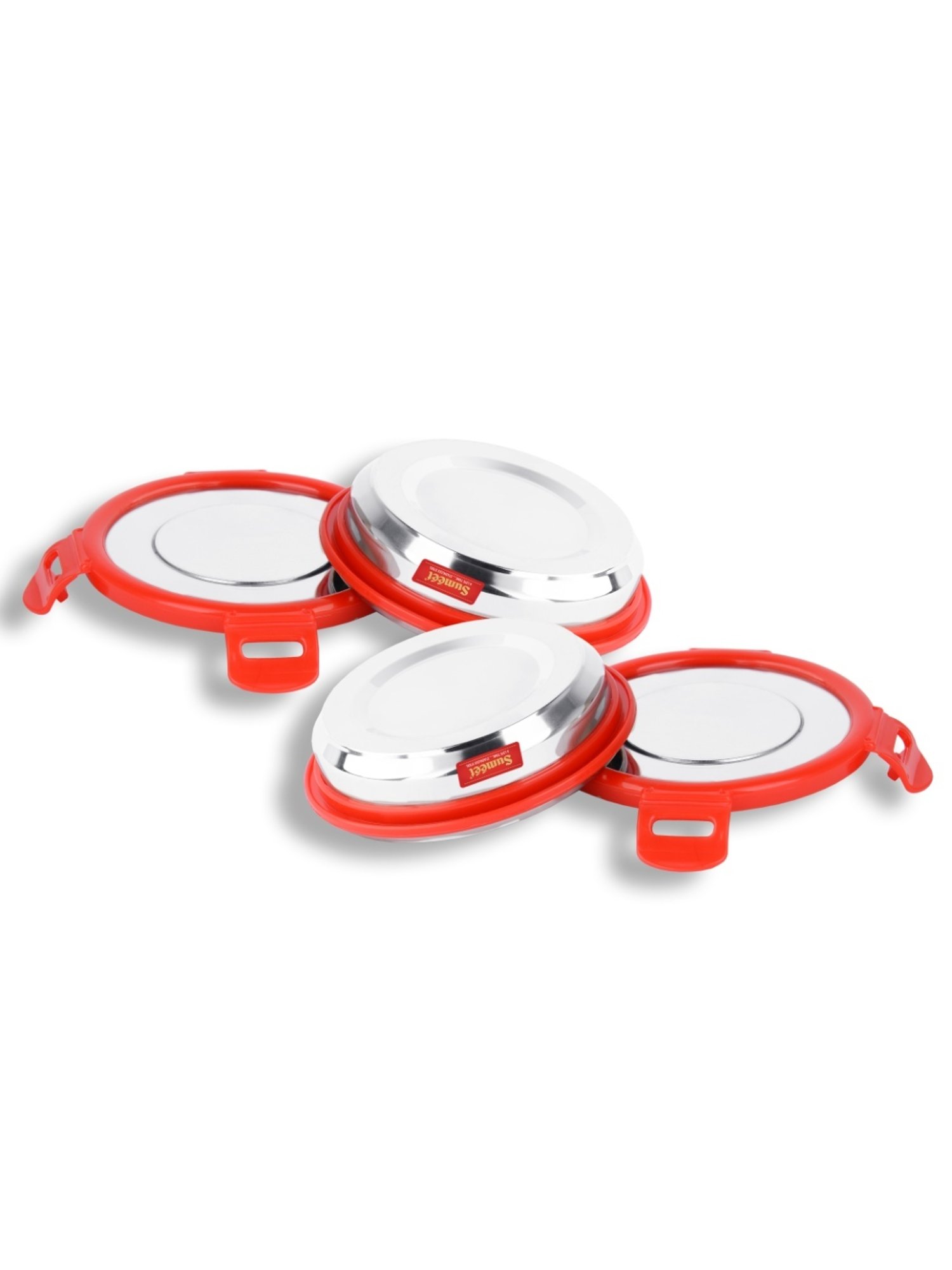 Borosil Grey Stainless Steel Lunch Box - Set of 4