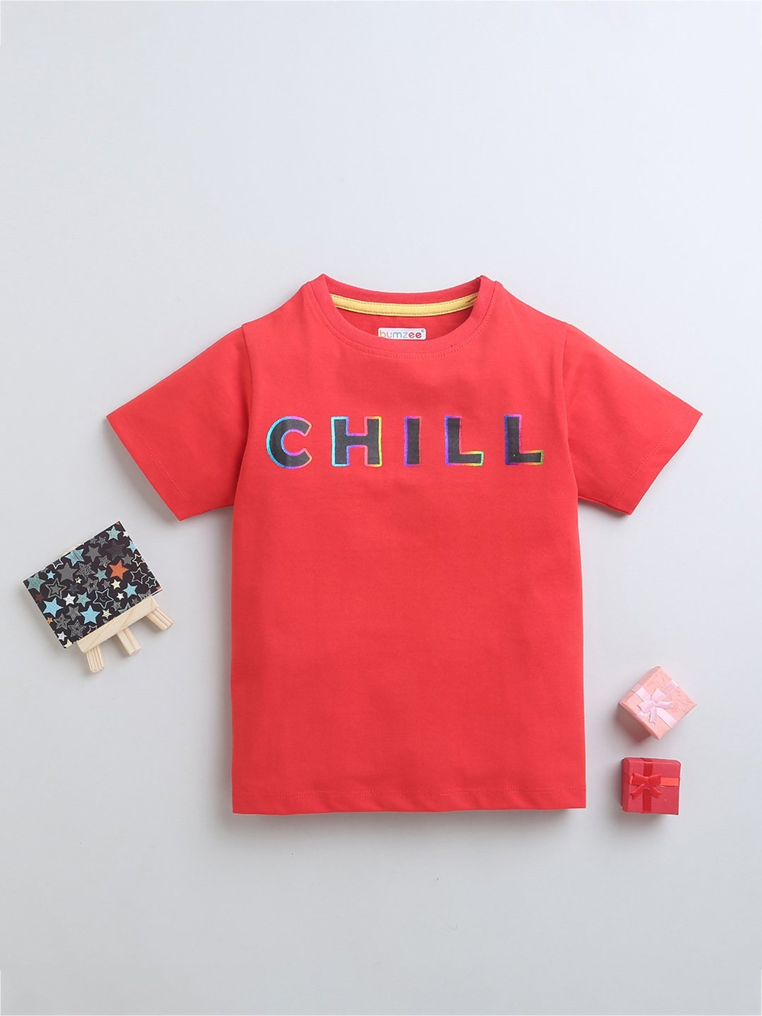 Bumzee Kids Red Graphic Print T-Shirt