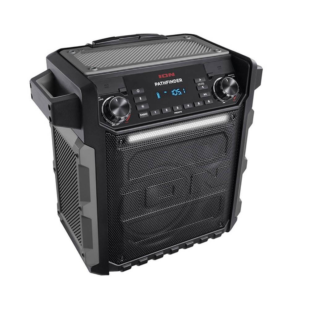 ion pathfinder rugged bluetooth portable speaker  black