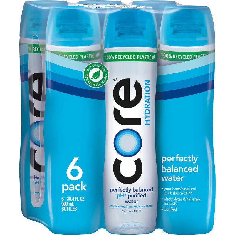 Core Hydration Purified Water - 6pk/30.4 fl oz Bottles