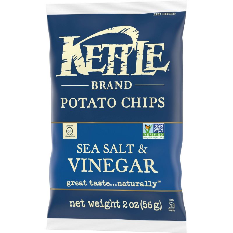 Kettle Café Sea Salt & Vinegar Potato Chips - 2oz