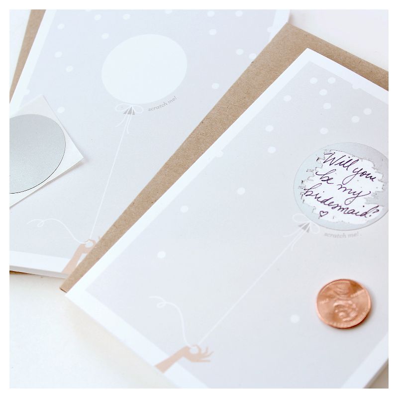 3ct Balloons Scratch-off Greeting Cards
