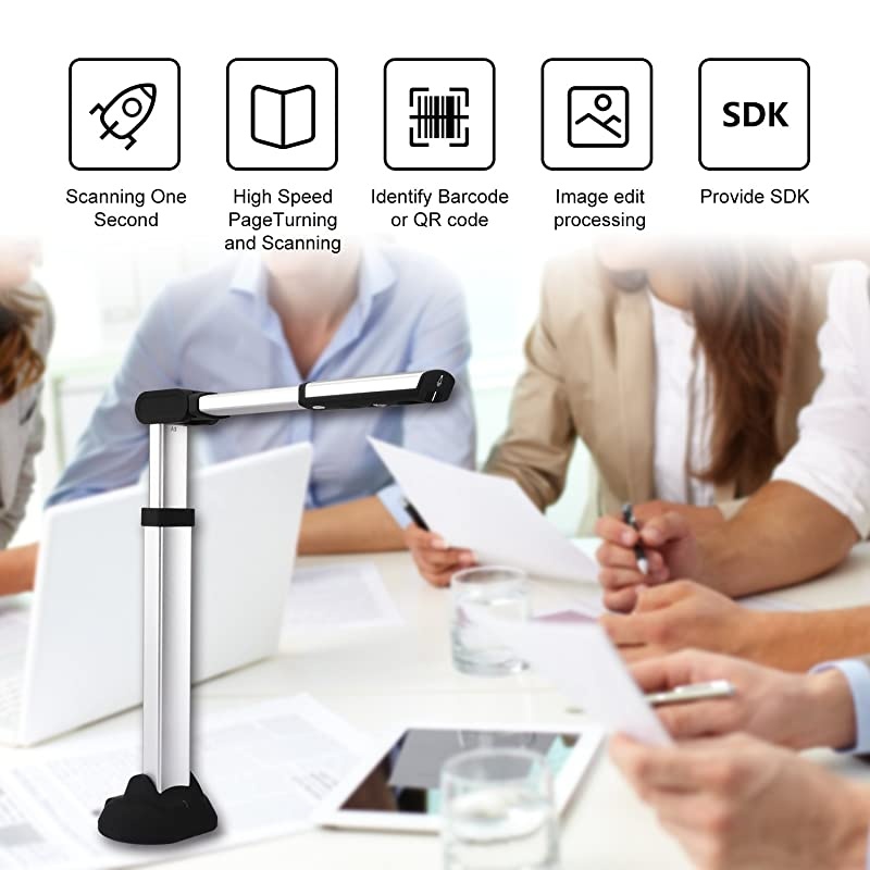 Document Camera with HD CMOS Sensor and OCR Function Time Shooting for Office Classrooms Labs Meeting Room Shooting for Office Classrooms Labs Meeting Room