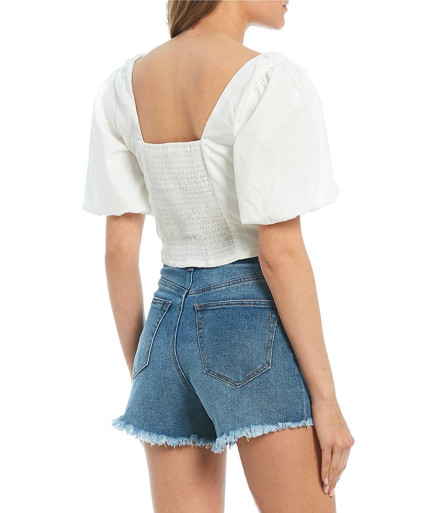 GB Poplin Cropped Blouse