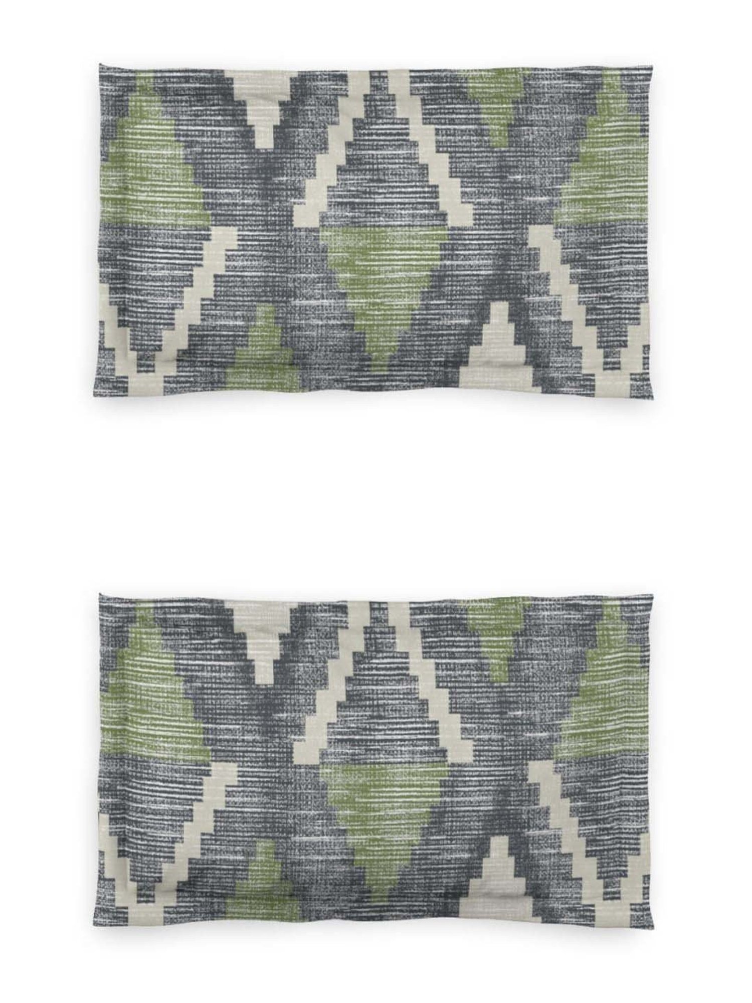 DDecor Plaza Geometric Green Cotton 144 TC Double Bedsheet With 2 Pillow Covers