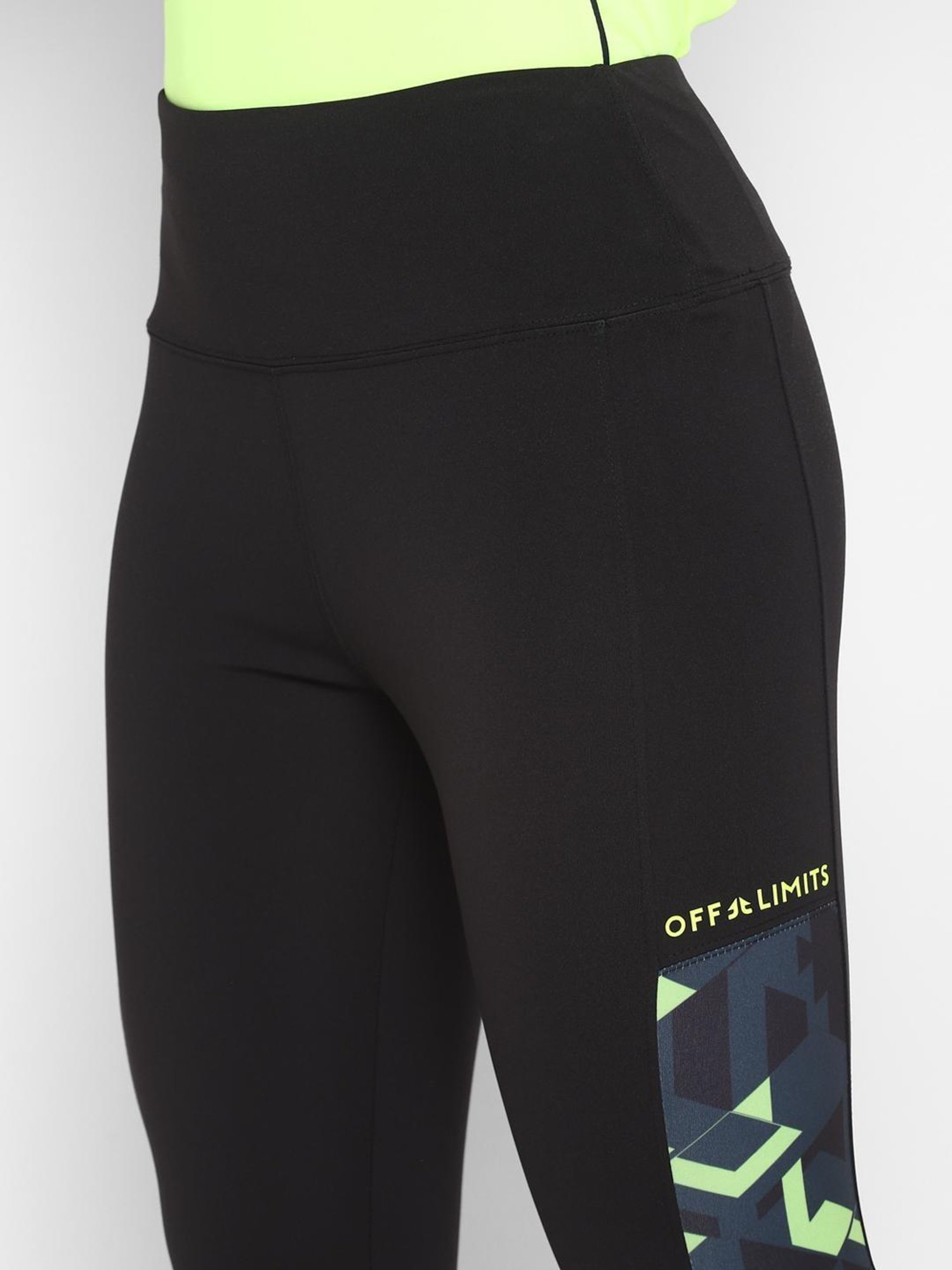 OFF LIMITS Black Color Blocked Tights