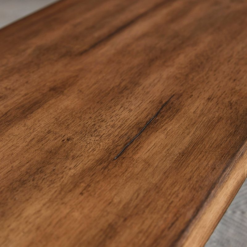 Juneau Demilune Accent Bench Brown - Treasure Trove Accents